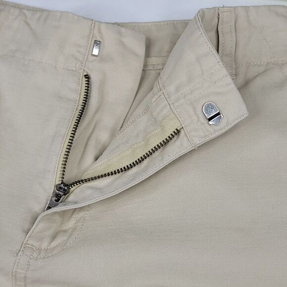 12 GAP Linen Cotton 5" khakis 4 pocket khaki tan neutral SHORTS XL extra large - Picture 9 of 10